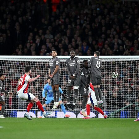 Declan Rice Discusses His Amazing Free-Kick Goals Against Real Madrid with Arsenal Legend Thierry Henry