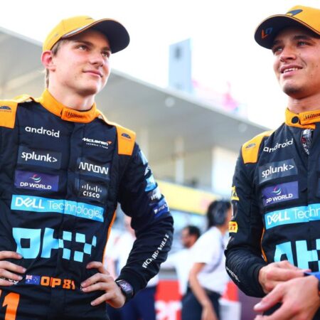 Lando Norris and Oscar Piastri’s Miami GP battles with Max Verstappen reviewed by Martin Brundle