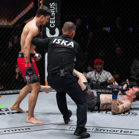 Muhammad Ali’s grandson Biaggio Ali Walsh forced to tap out as he suffers first PFL defeat
